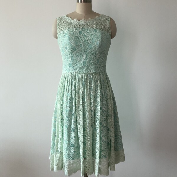 Green Lace Dress - Etsy