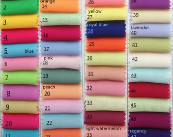 Chiffon Sample Colour Swatches