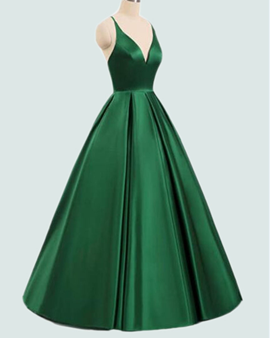 V-neck Criss-Cross Back Spaghetti Straps A-line Dress Lime Green