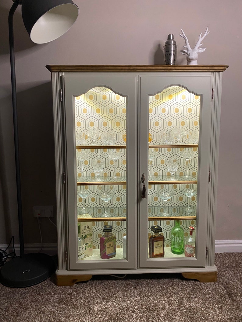 SOLD Drinks Cabinet Display Cabinet Gin Cabinet image 1