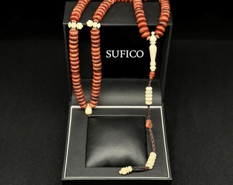 SufiCo - Limited Edition | Dragonwood Tasbih Indonesian Nagasari Tasbih Tijani Prayer Beads With Prophetic Sandal Nalayn Shareef RamadanGift