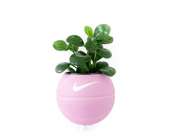 plntrs - Nike Pink Swoosh Mini Basketball Planter - new ball with stand