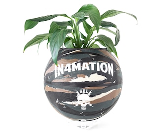 plntrs - IN4MATION SKL Camoflauge Limited Edition Basketball Planter con soporte (tamaño completo)