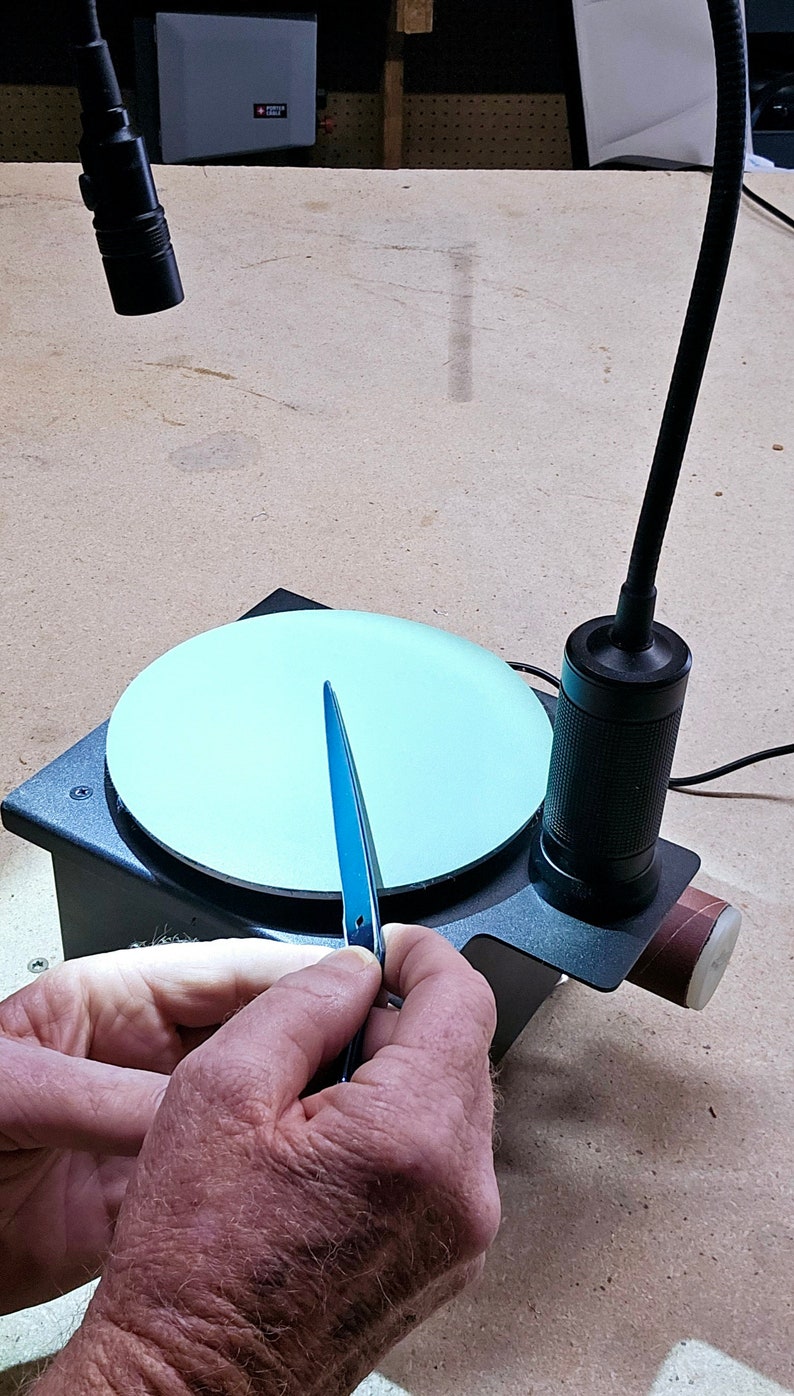 FLAT HONE SHARPENER Scissor Shear Sharpening Machine 7 Speed Reversible