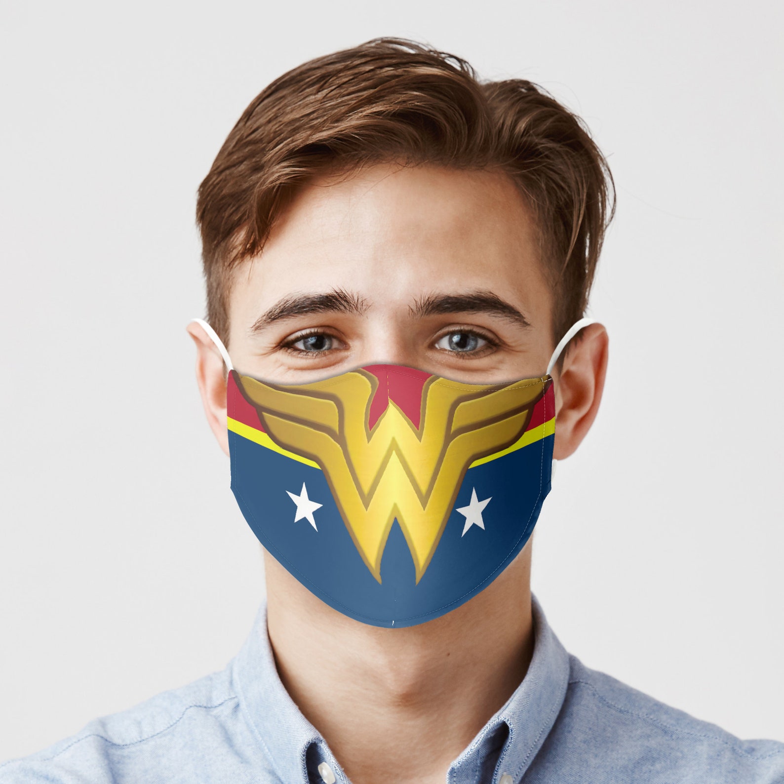 Wonder Woman Face Mask Wonder Woman Face Shiled Justice Etsy