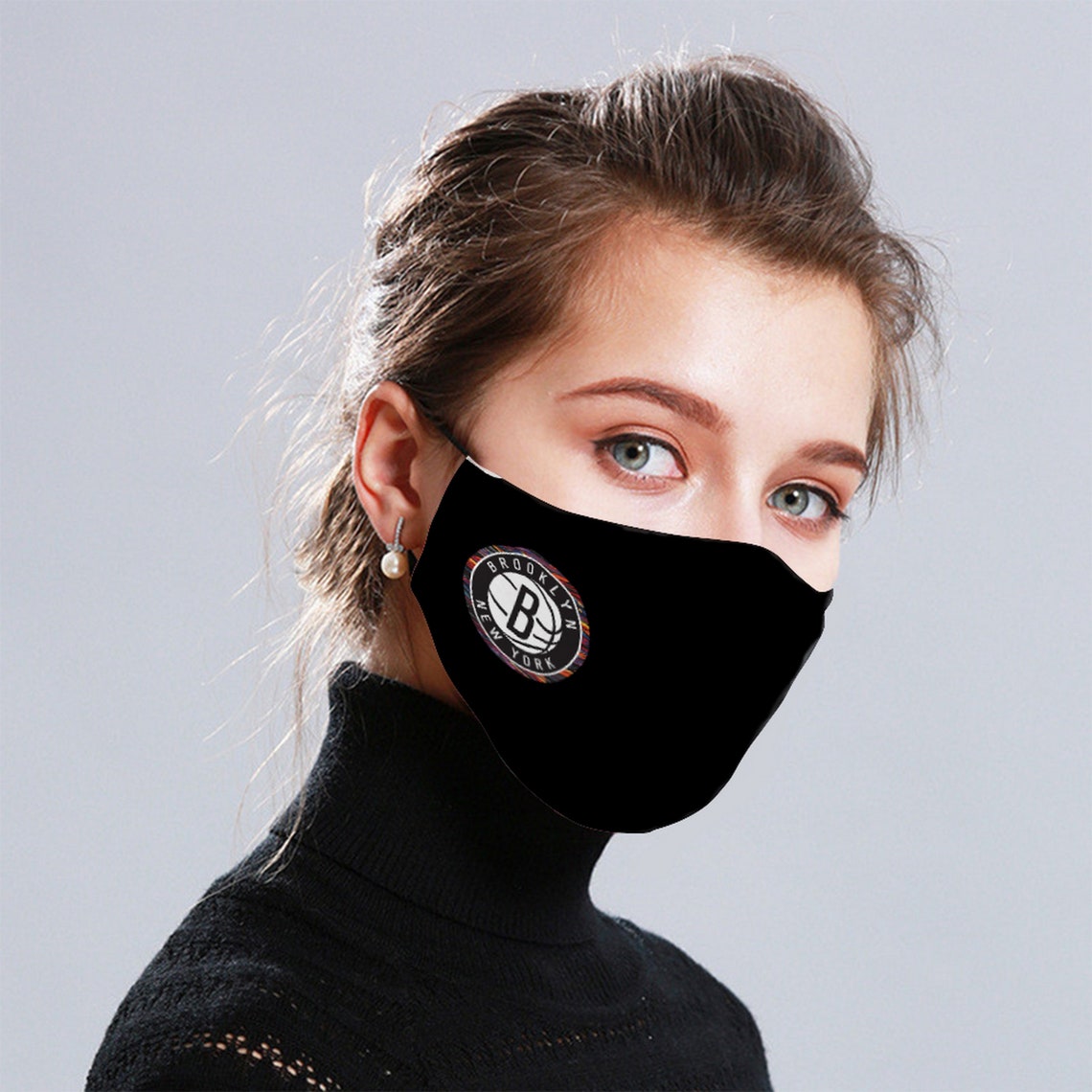 Brooklyn Nets Face Mask Brooklyn Nets Face Shiled Masque Etsy