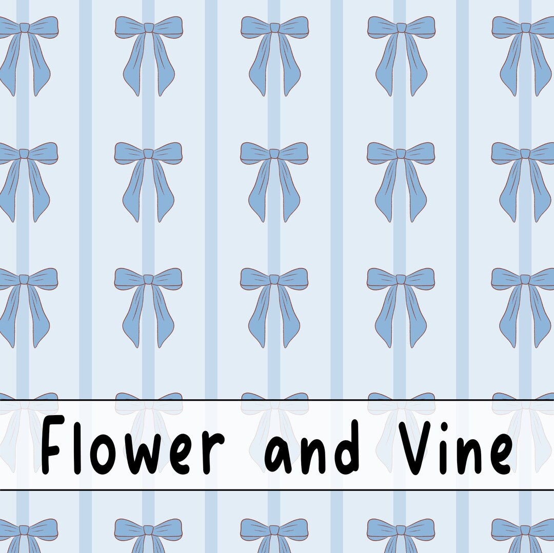 Blue Bow Seamless File Blue Coquette Bow Seamless Pattern Preppy ...