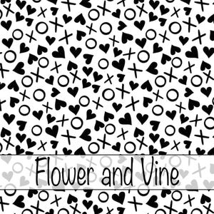 Fichier sans couture XOXO noir et blanc Fichier sans couture Saint-Valentin Fichier sans couture xoxo pour garçons Saint-Valentin sans couture Coquette Saint-Valentin sans couture