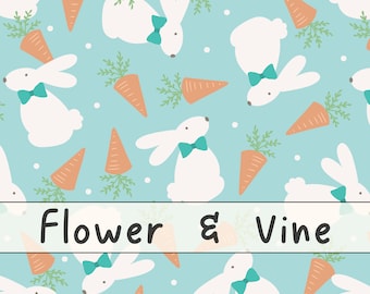 Boy's Easter Bunnies , Easter  Seamless Pattern, tumbler design, Fabric Design, Digital Paper