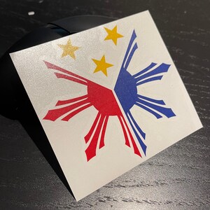 Philippines Flag decal, three stars and sun sticker