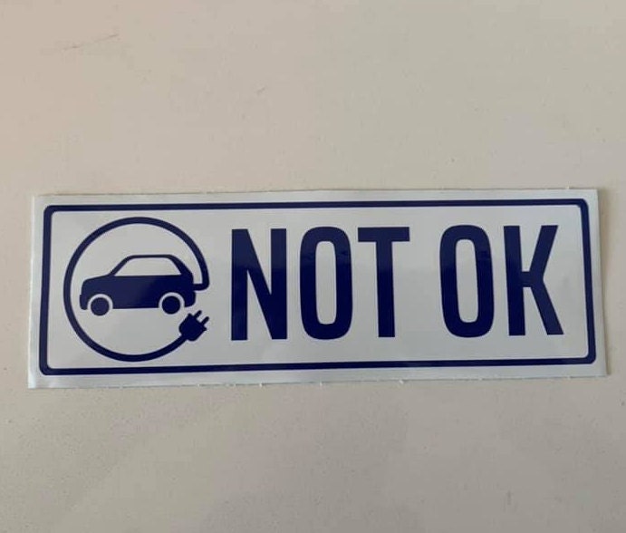 NOT OK Electric Vehicle Decal Etsy
