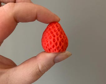 Strawberry Embeds, Wax Embeds, Realistic Embeds, Faux food, Strawberry Wax Embeds