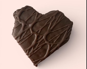 Heart cake snack Embeds, wax embed, chocolate cake embeds, candle embeds, realistic food, faux food embeds
