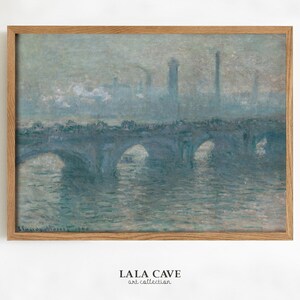 Waterloo Bridge Painting . London Printable Art . Monet Art Prints Instant Download . Thames River Digital Art Prints . LLC-AA00016