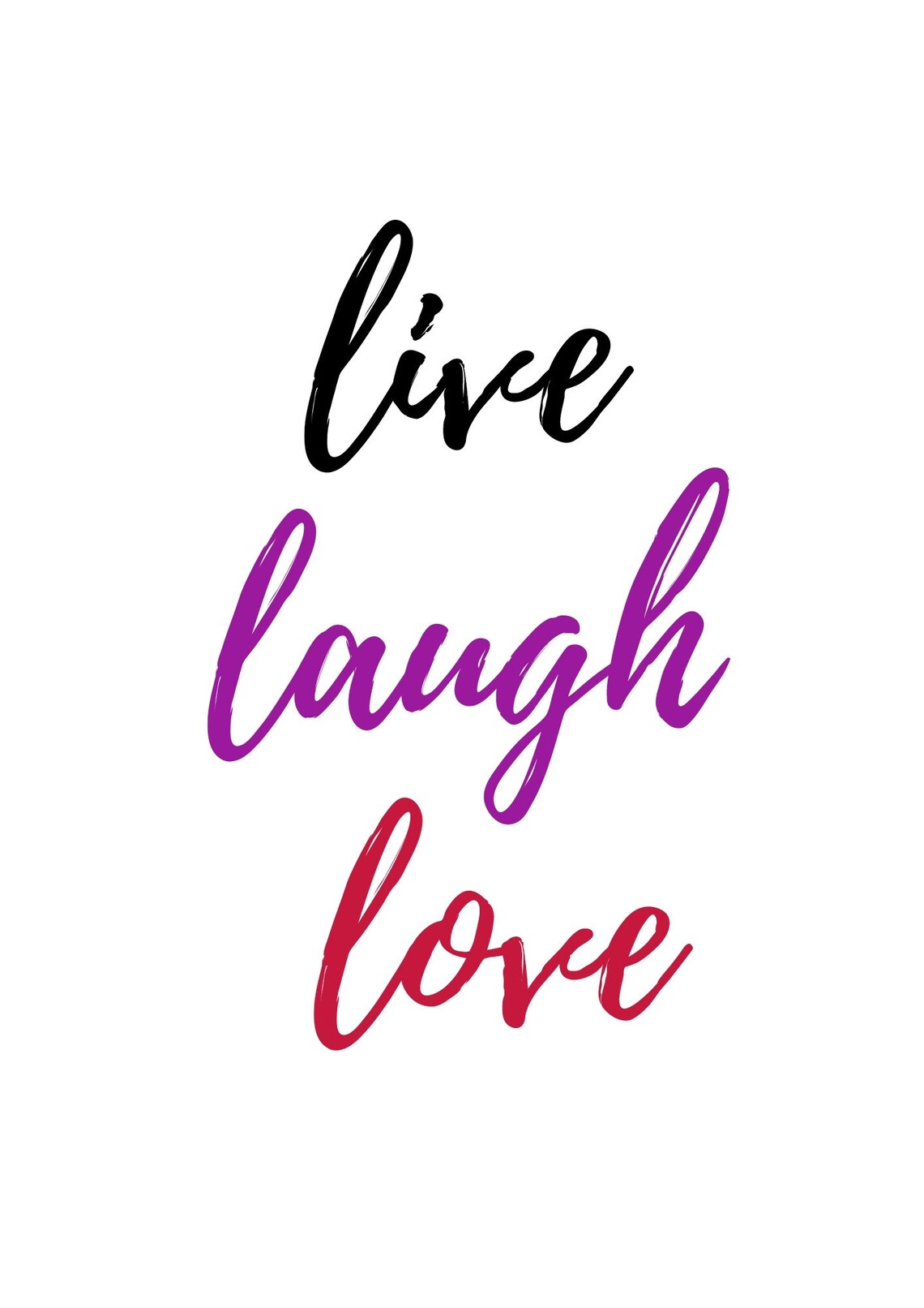 Livelaughlove.digital Download Print, Livingroom Art,bedroom Art, A4