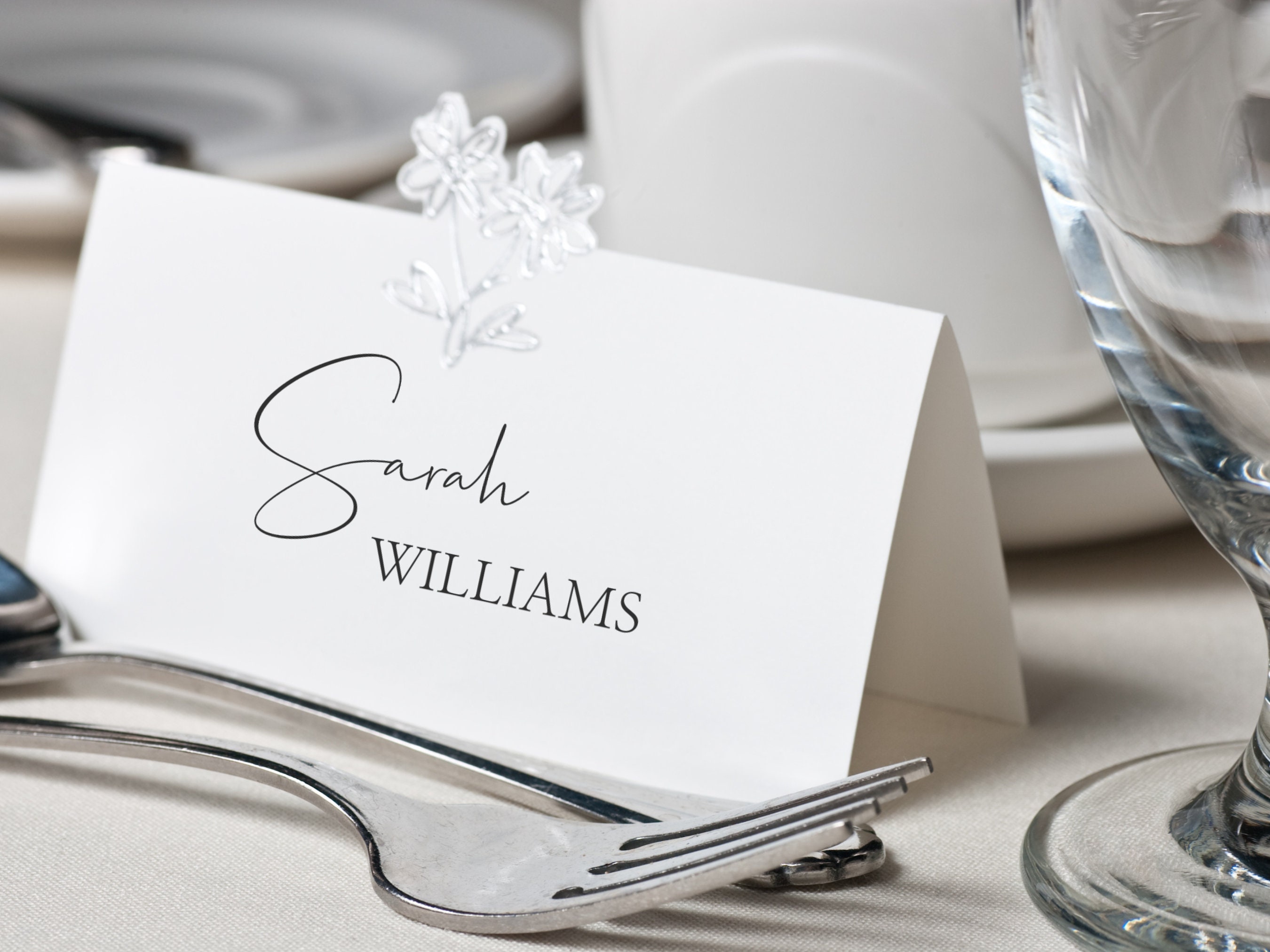 Minimalist Place Card Template, Modern Place Card, Wedding Place Cards  Printable, Table Name Cards, Editable Escort Cards, Any Occasion 