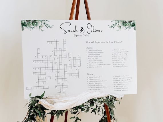 Custom Wedding Crossword Minimalist Sip and Solve Puzzle Eucalyptus, Sip and Solve for Wedding, Boho Wedding Game Crosswords - Lombardy - Etsy Norway Custom Wedding Crossword Minimalist Sip and Solve Puzzle Eucalyptus, Sip and Solve for Wedding, Boho Wedding Game Crosswords - Lombardy - Etsy Norway