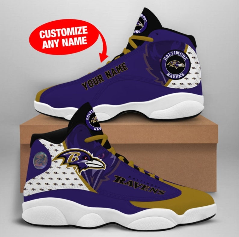 Baltimore Ravens Air Jordan 13 Shoes Personalized NFL JD13 | Etsy