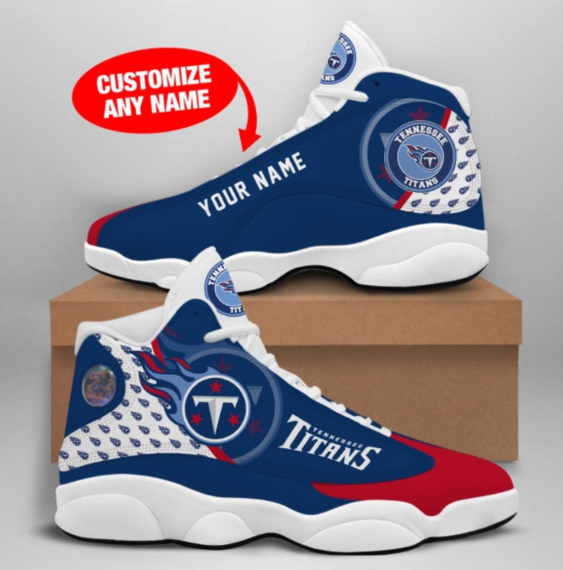 Tennessee Titans Air Jordan 13 Shoes Personalized NFL JD13 Etsy
