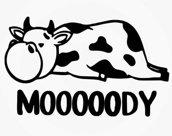 moody cow shirt