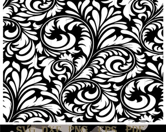 Download Damask Pattern Svg Etsy