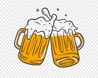 Download Cheers Beer Mugs Svg Etsy