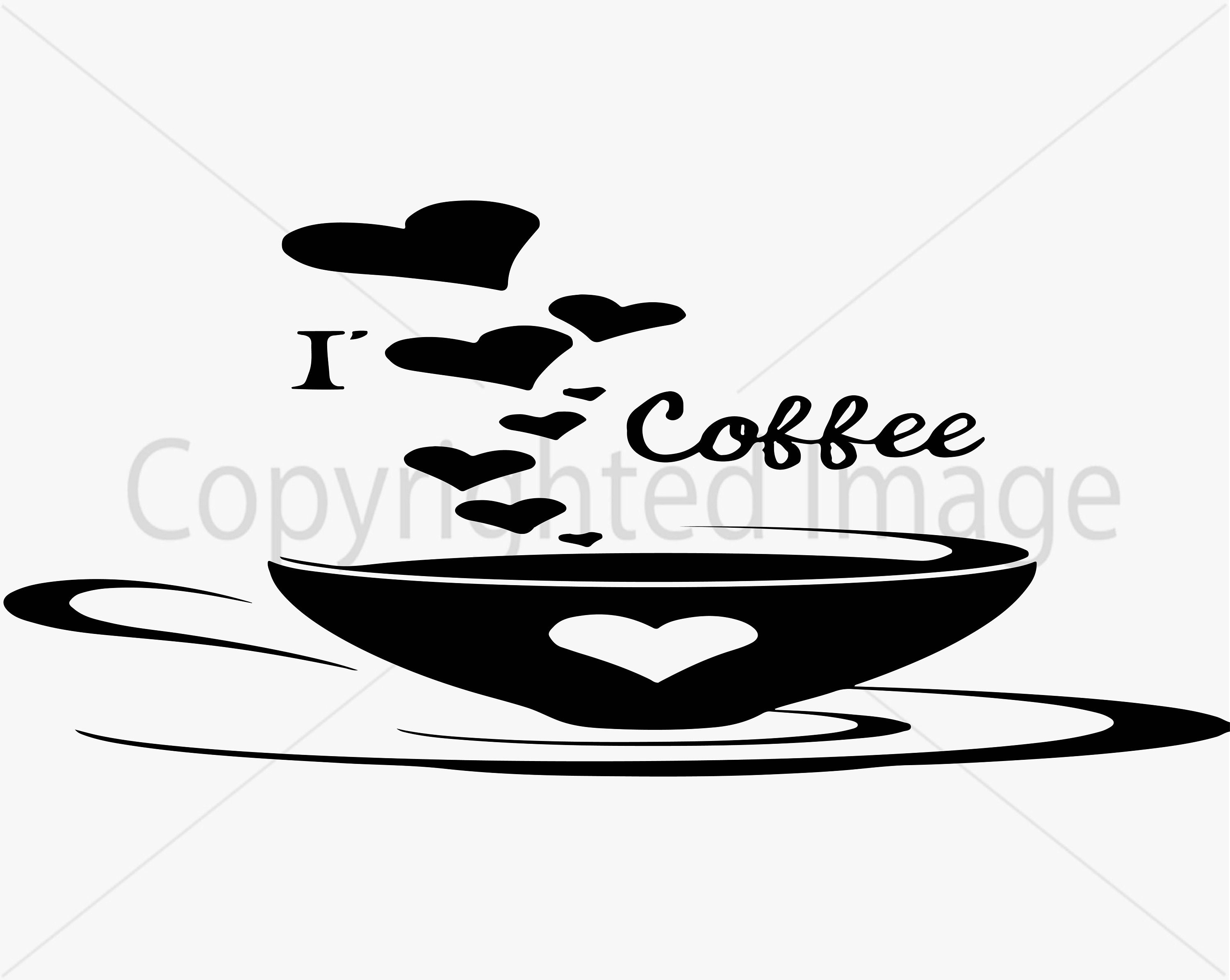 Ich liebe Kaffee SVG Kostenlose kommerzielle Nutzung Etsy