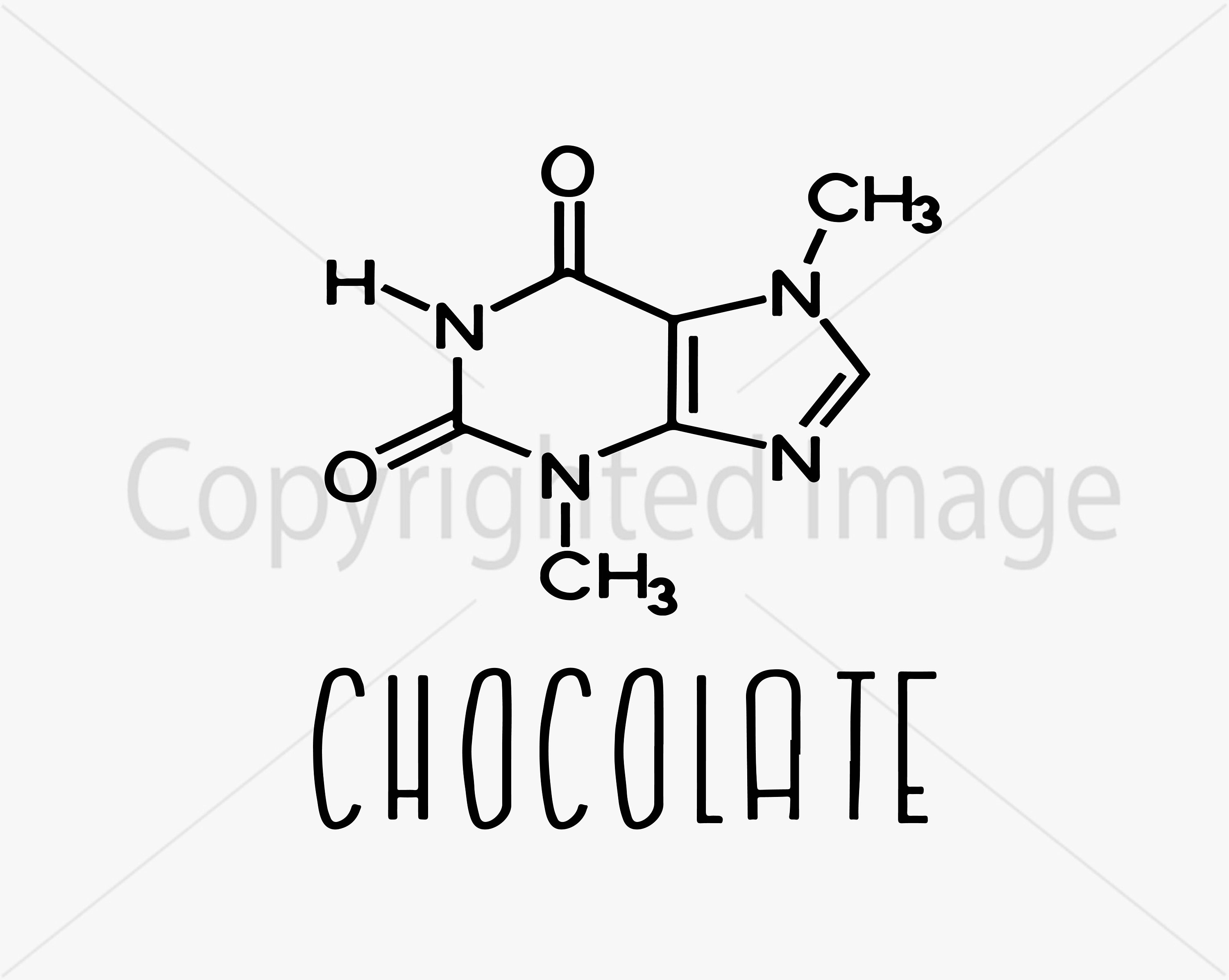 Chocolate SVG molécula svg Fórmula química Vector Etsy