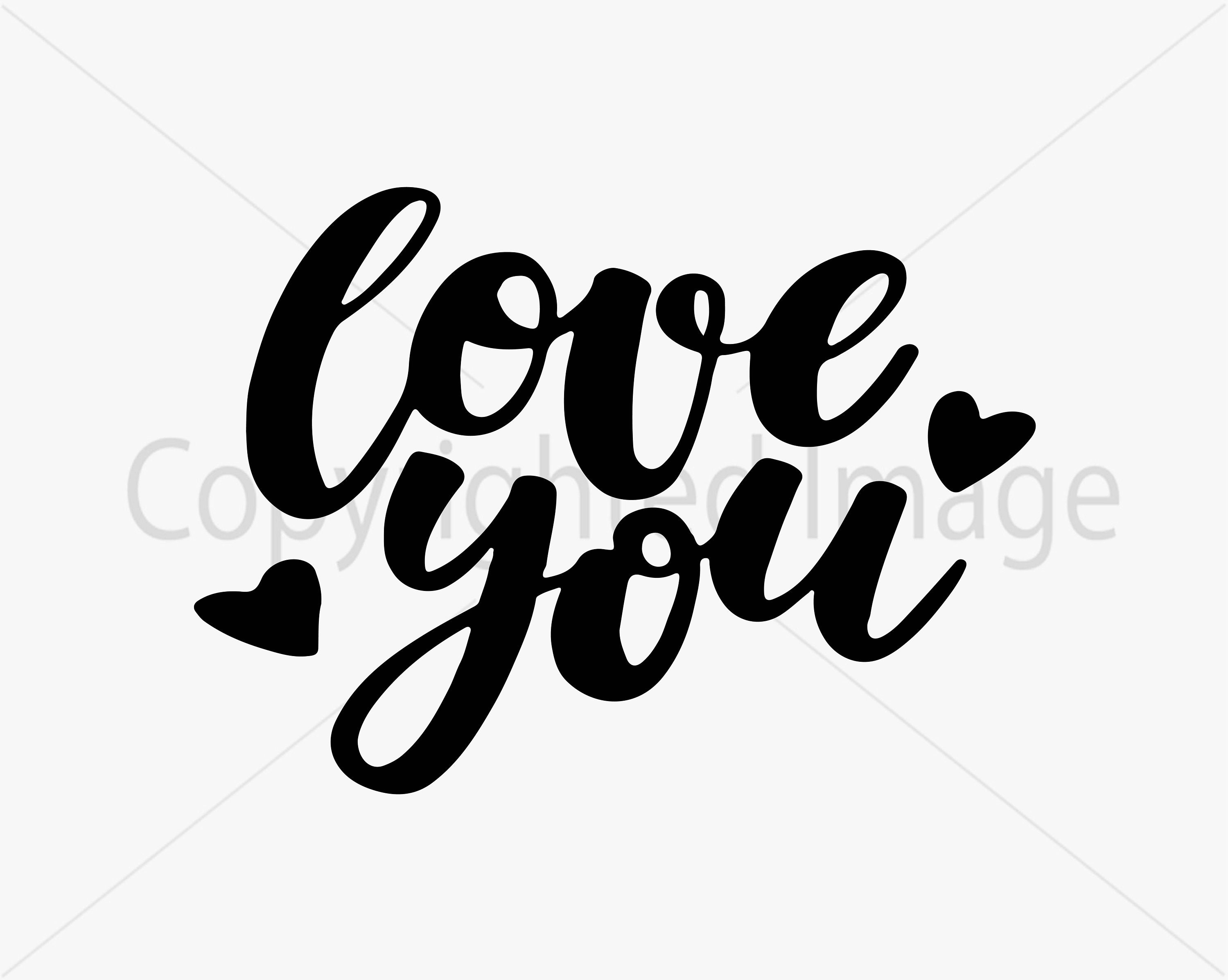 I Love You SVG Love Script SVG Script Font for Cricut | Etsy