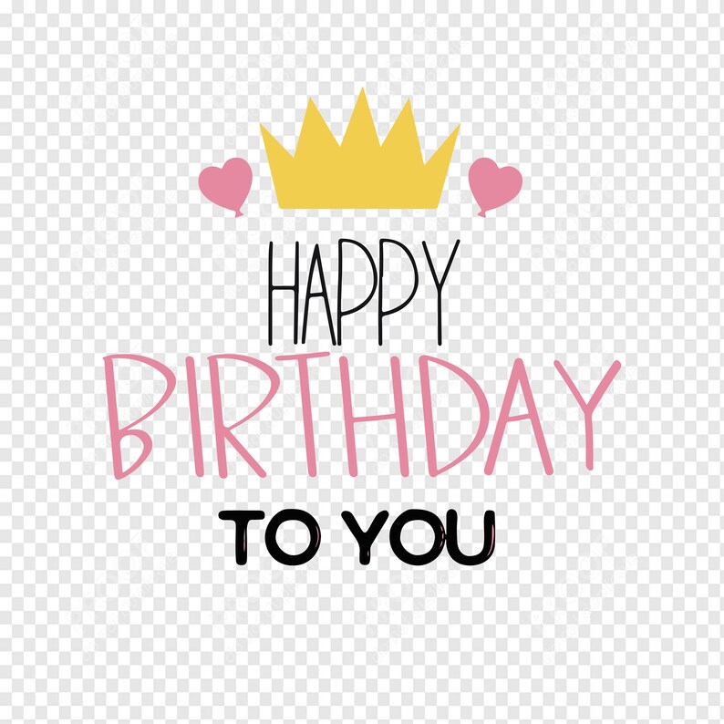 includes svg, dxf, eps, png file formats Happy Birthday SVG File Digital Download for Cricut and Silhouette