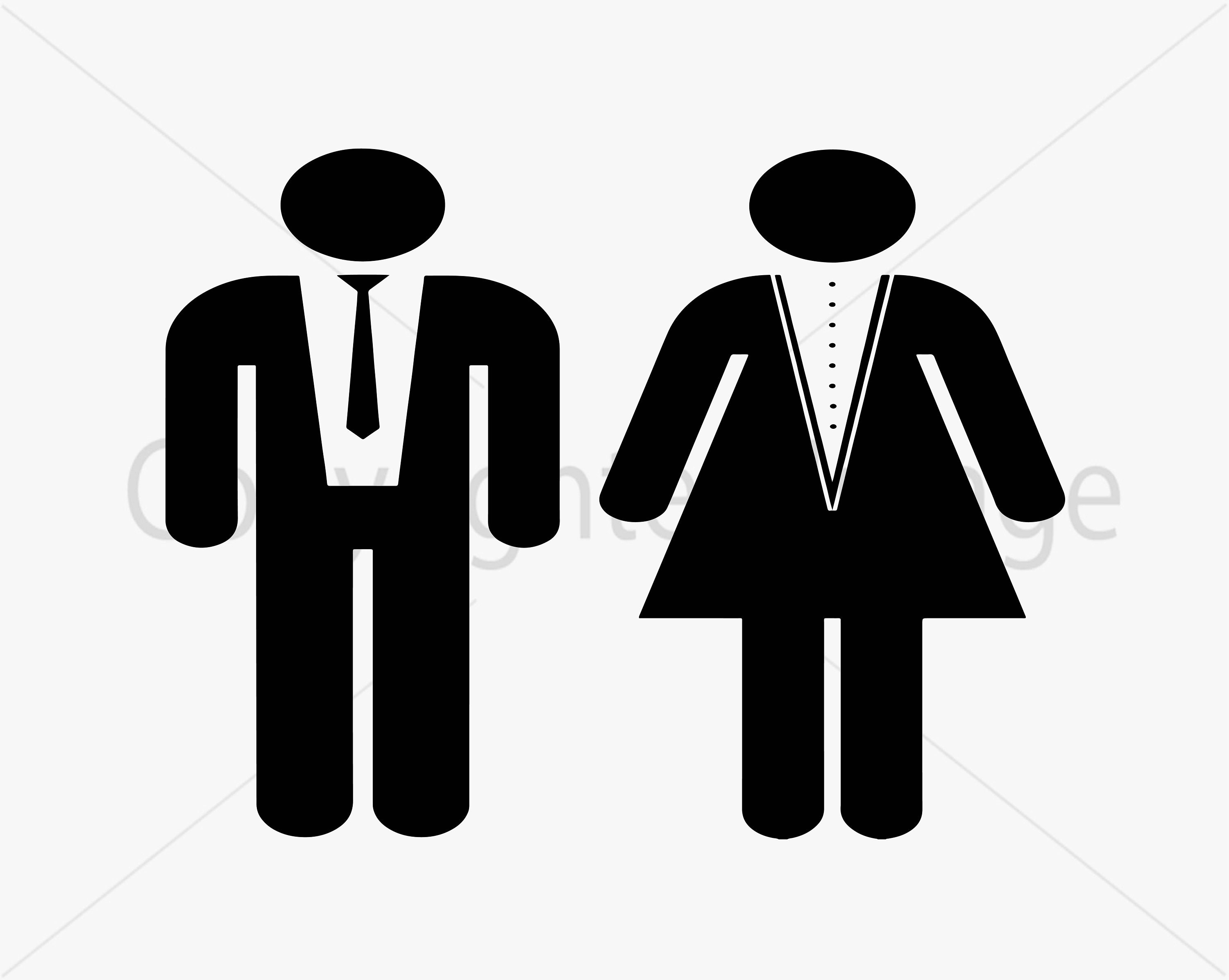 Man Vrouw Silhouet SVG Clipart Man Vrouw Toilet Teken - Etsy Nederland