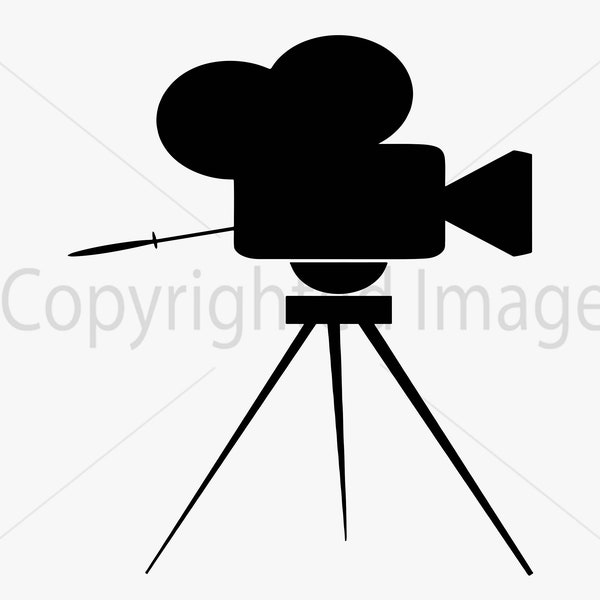 Film Camera SVG, Movie Camera Vector, Movie Clipart, Movie Cricut, Film Cut File, Movie Silhouette, Film svg dxf eps png jpg