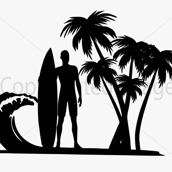 surfing svg, surfer svg, surf desk svg, sea svg, ocean svg, summer svg, beach svg, surf man svg, cut file, silhouette, svg file for cricut