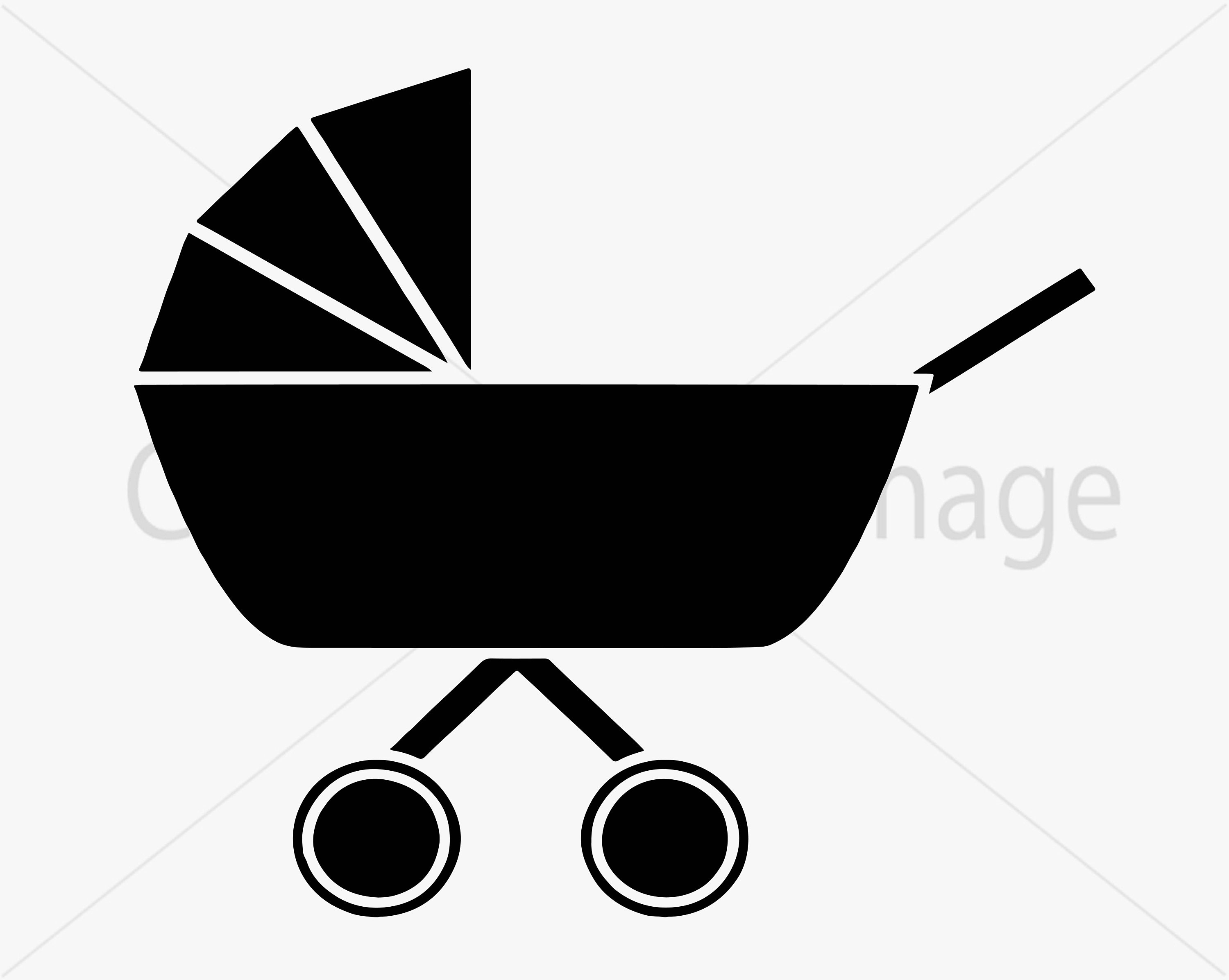 Pram Clipart Black And White