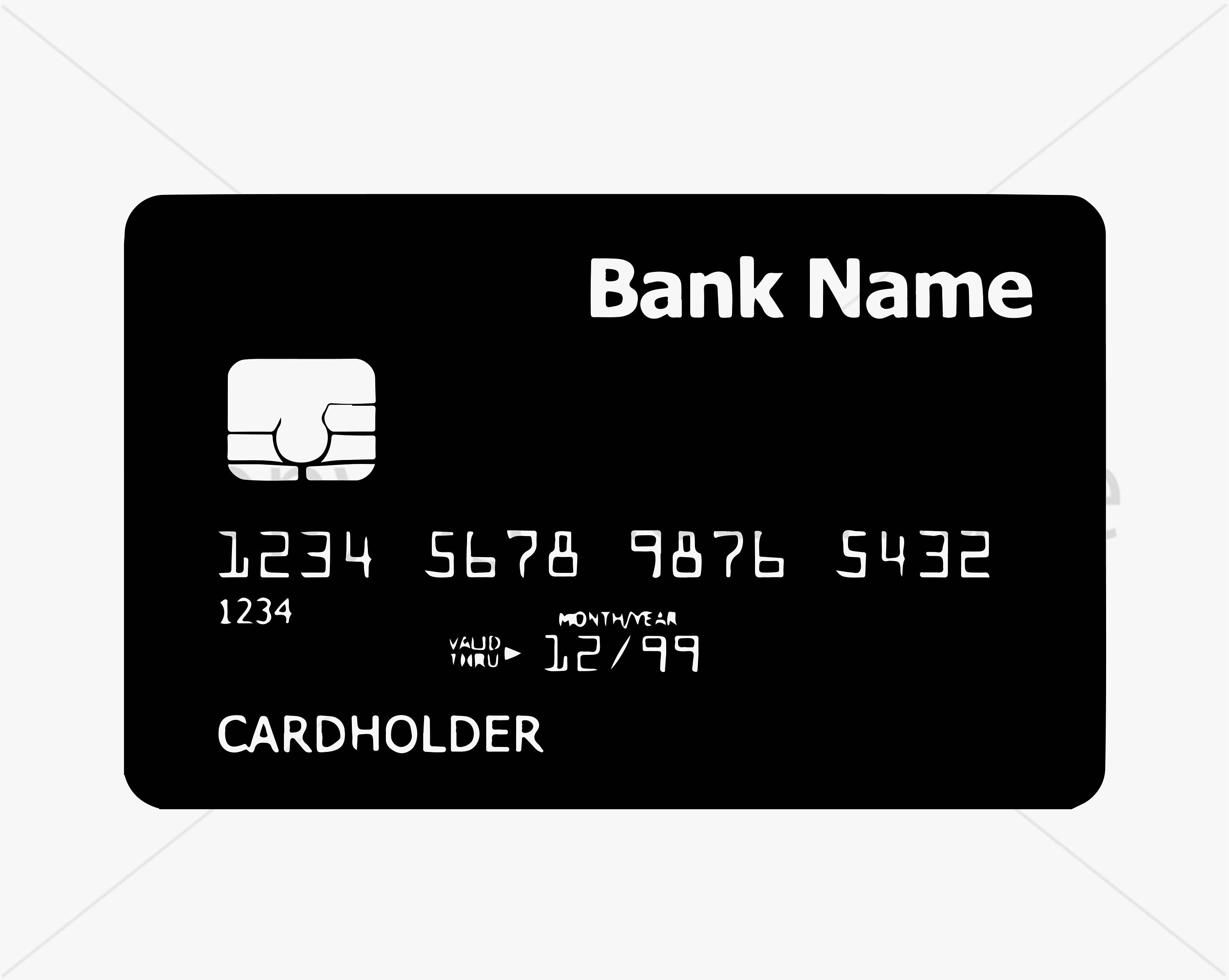 Credit Card Template SVG Debit Card Svg Banking Svg Credit 