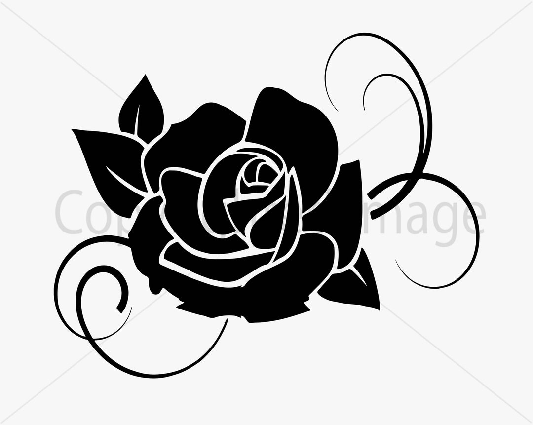 Rose SVG, Flowers SVG, Rose SVG, Rose Silhouette, Rose Vector, Rose