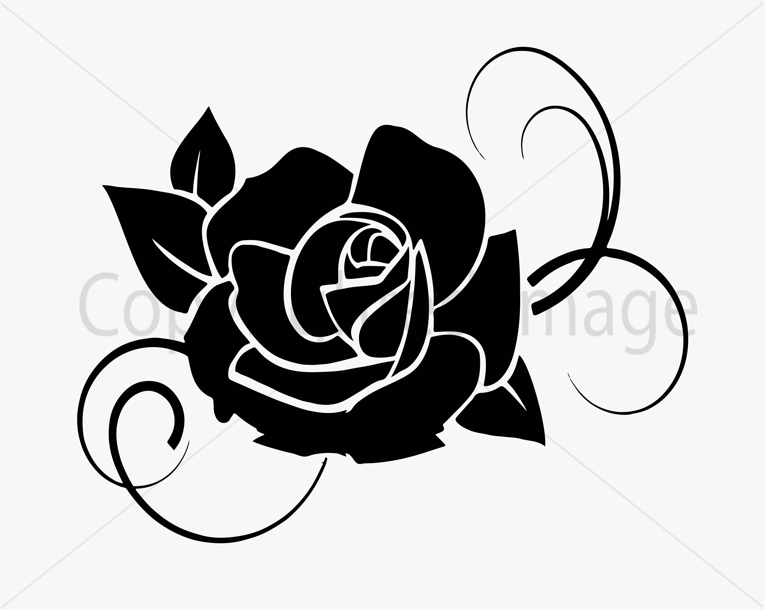 Rose SVG Flowers SVG Rose SVG Rose Silhouette Rose Vector Etsy