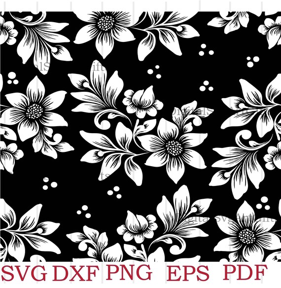 Download Seamless Floral Pattern Svg Western Floral Pattern Cut File Etsy
