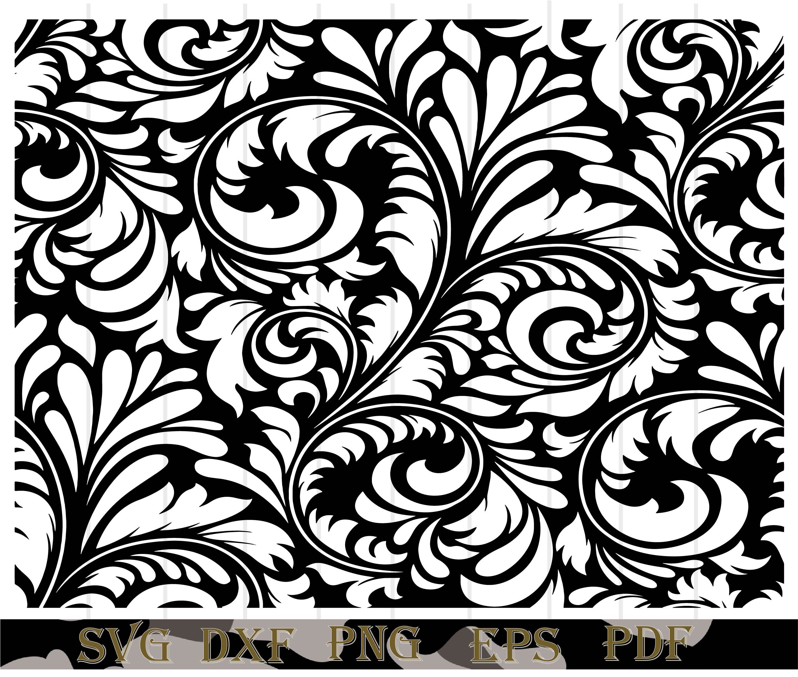 Damask Svg Pattern Svg Cut File Damask Clipart Svg Cut File Etsy Canada