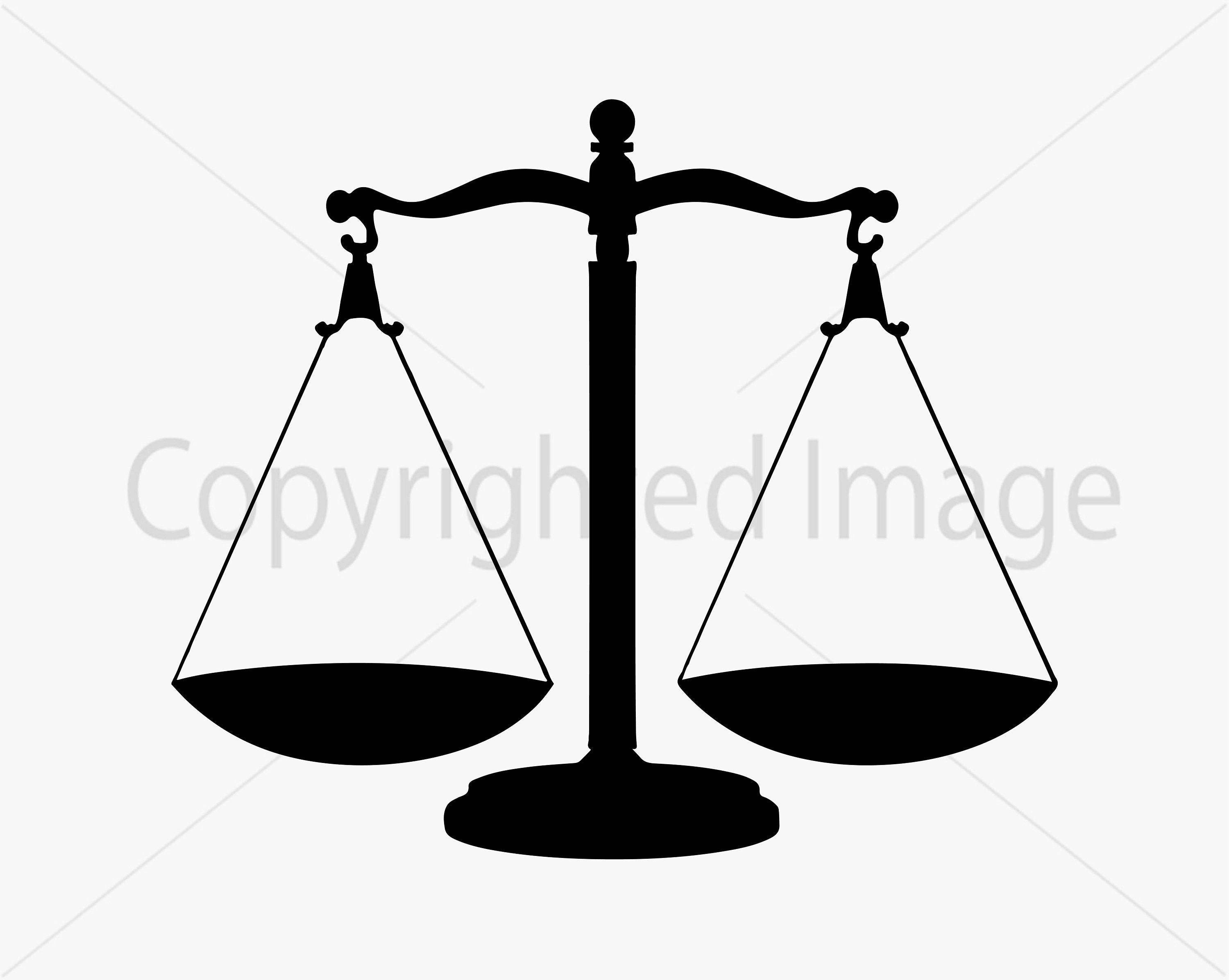 Libra Justice Scale Vector Layered Cut File Silhouette Cameo - Etsy