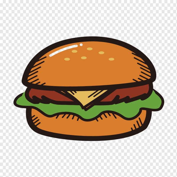 Cheeseburger SVG, hamburger svg, Burger SVG, fast food SVG, food, clipart, svg, png files, instant download, decal, digital clipart