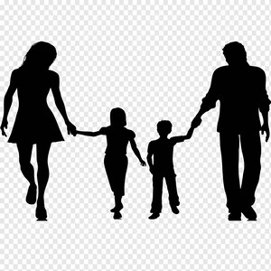 Free Free 224 Silhouette Dad Walking With Son And Daughter Svg SVG PNG EPS DXF File