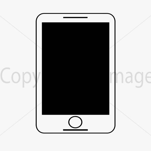 Smartphone Clipart, Black Mobile Phone Clip Art, Phone Mockup, Cell Phone Vector, Smart phone Svg Template, Commercial Use, Eps, Ai