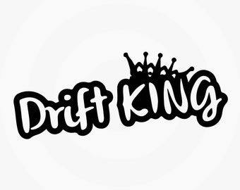 Vector models Drift King file SVG Drift King Car stickers Gifts for man Wall art decal King print Laser cut file Tattoo ornament dxf PNG art