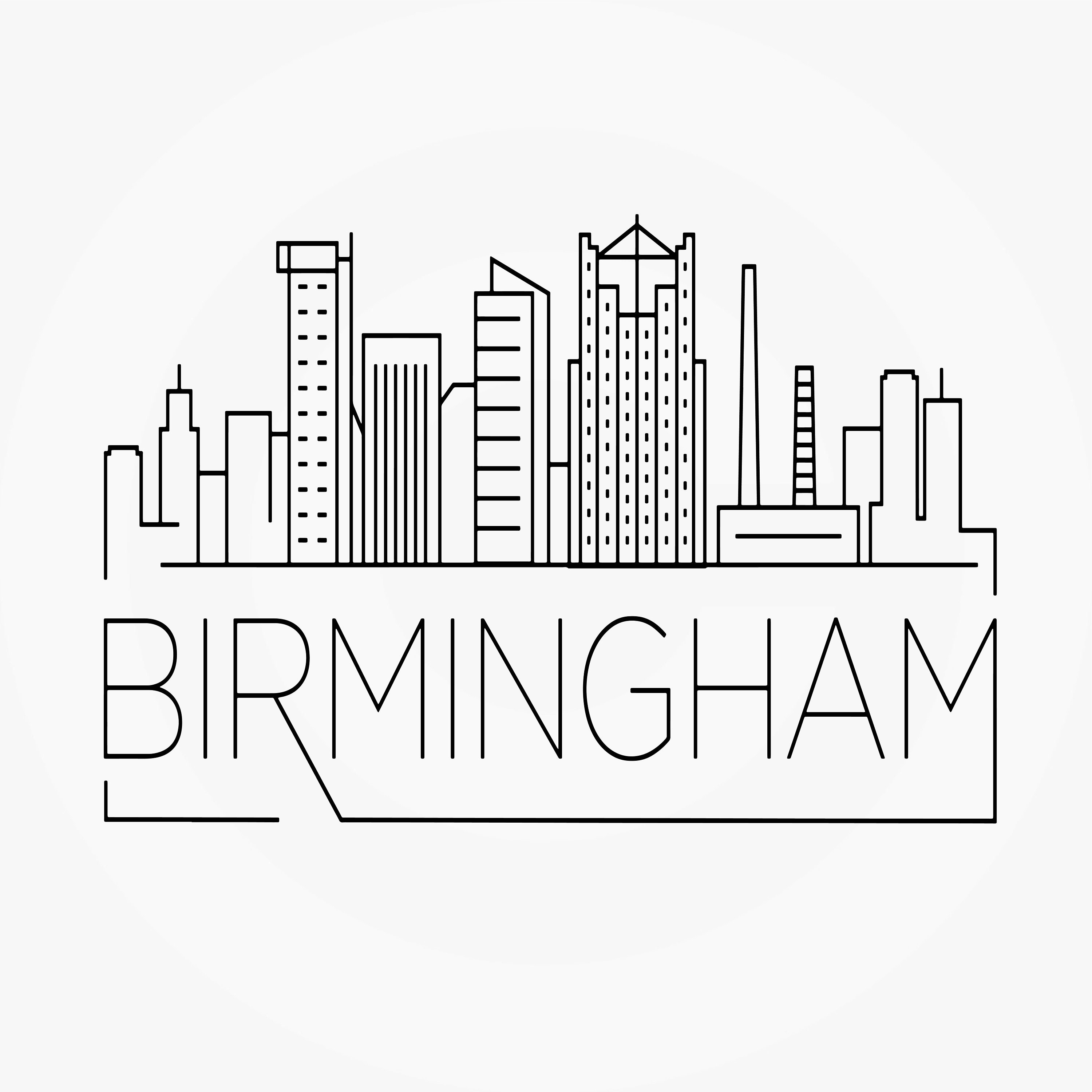 Birmingham Skyline Clipartvector Clip Art Graphicsdigital Etsy UK