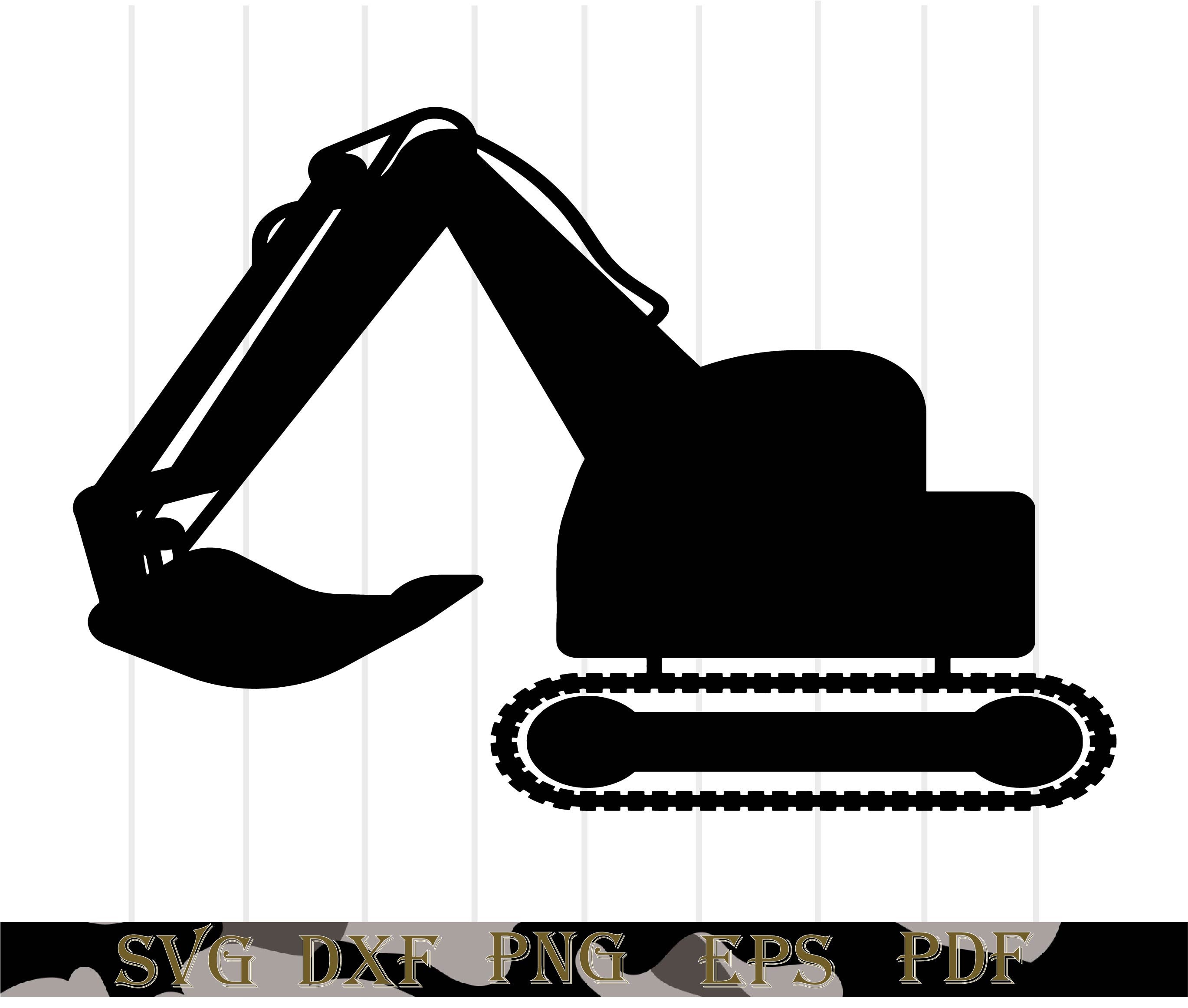 Excavator SVG Heavy Equipment Svg Excavator Clipart Etsy