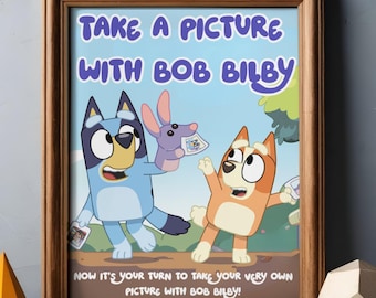 Bob Bilby Birthday Sign, Dance Mode, Bandit Chili (Digital Download), Blue Dog