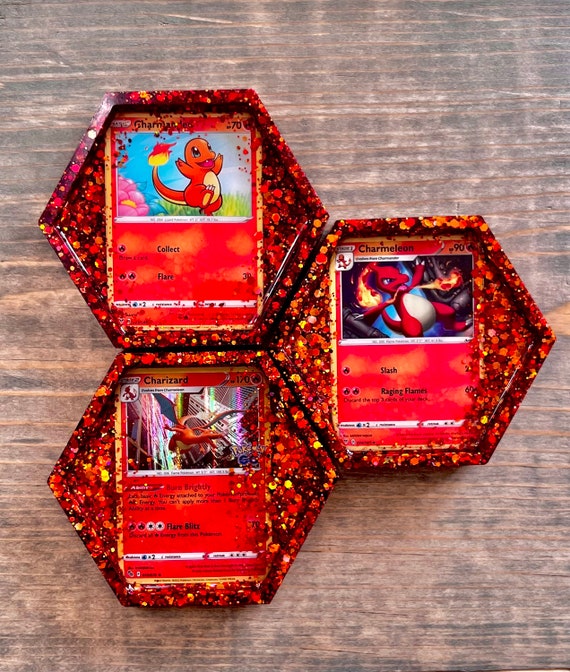 Fire Type Pokmon Card Coasters | Customized Pokmon Coasters | Fire Pokmon  | Anime | Pokmon | Coaster | Drink Coasters | Gaming Accessory - Etsy