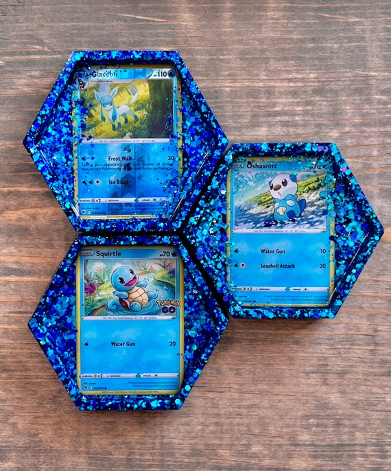 Resin Water Pokmon Card Coaster | Glitter Anime Decor - Etsy Resin Water Pokmon Card Coaster | Glitter Anime Decor - Etsy