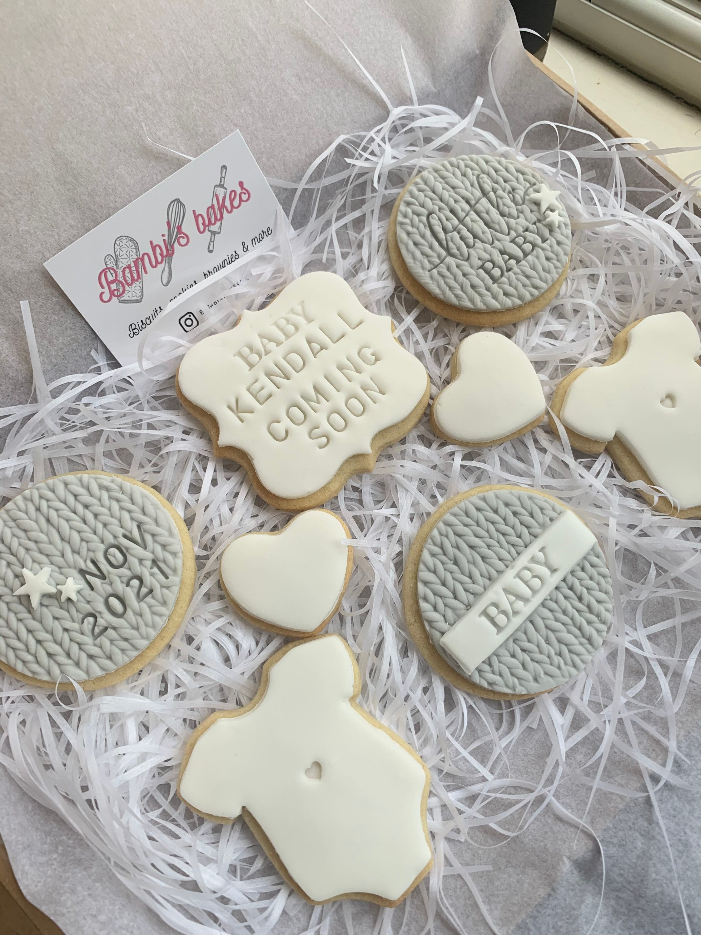 New Baby Personalised Biscuits New Arrival Gift Newborn Etsy UK